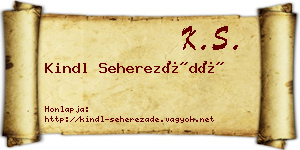 Kindl Seherezádé névjegykártya